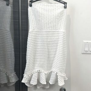 White strapless dress